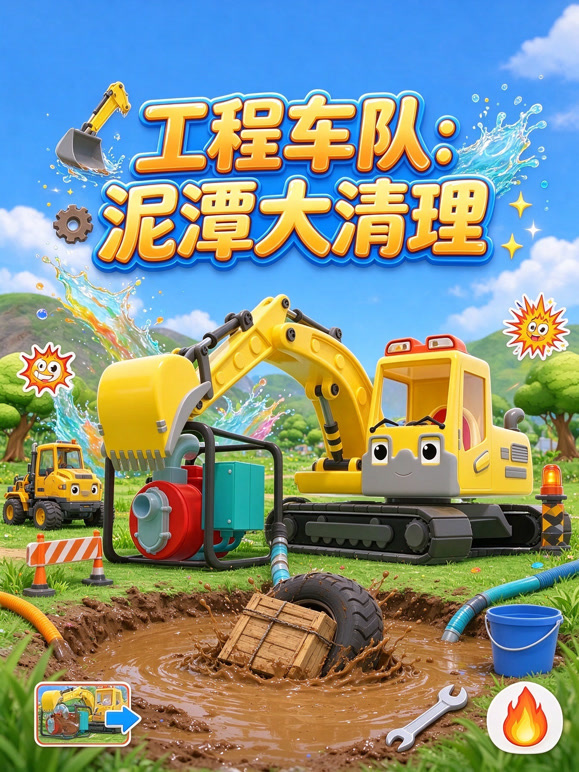 《工程车队泥潭大清理》完整版免费在线观看